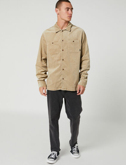 5 Pigment Dyed Cord Mens Ls Overshirt