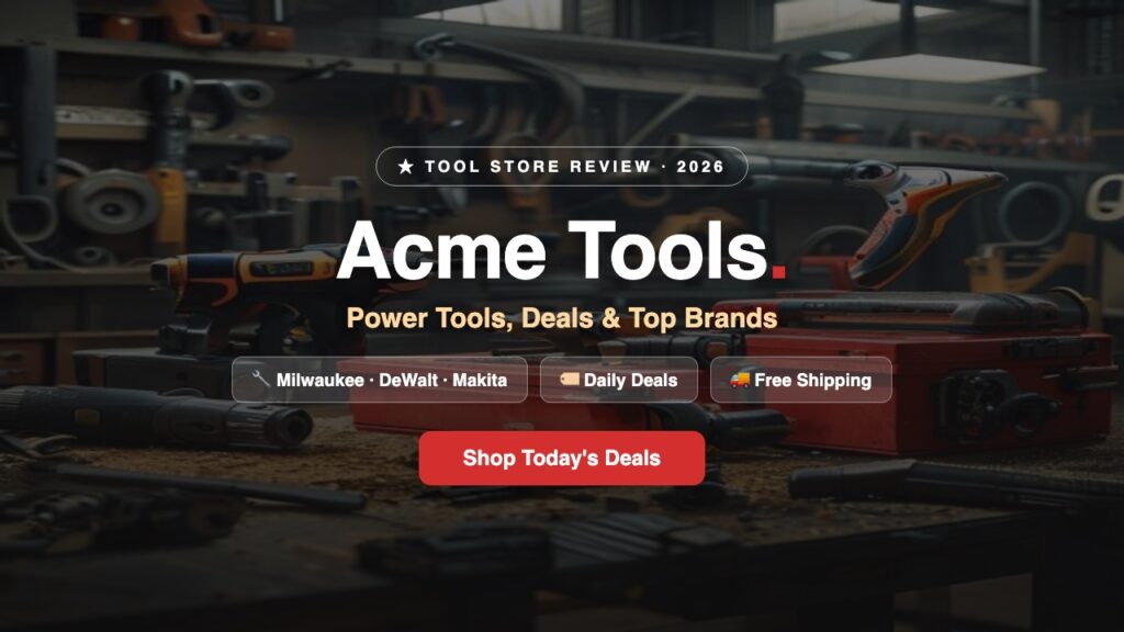 Acme Tools Review 2026: Power Tools, Deals & Top Brands Acme Tools Review 2026: Power Tools, Deals & Top Brands